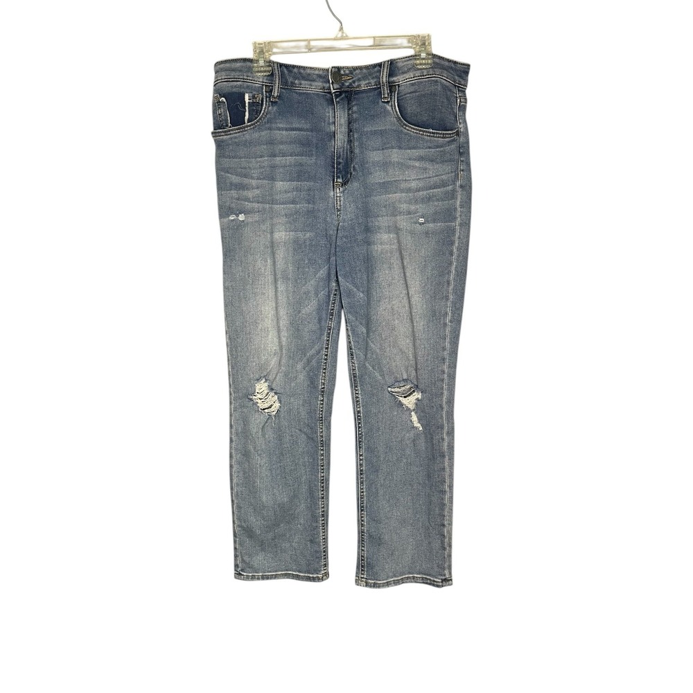 Kut From The Kloth Women's Elizabeth Crop Straight Leg Jeans High Rise 12